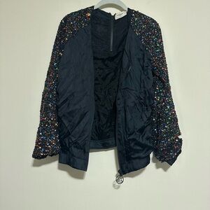 Eleven Paris La Collection Jeweled Women’s Bomber Jacket Size Medium